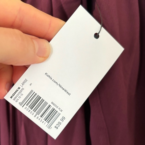 NWT Nine West Burgundy Square Neck Mini Dress - Picture 10 of 11